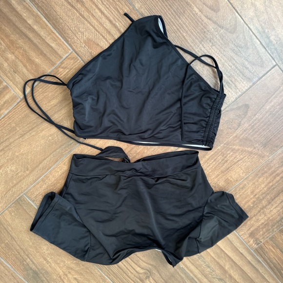 Black Women's Swim Set size 2XL - Picture 2 of 3